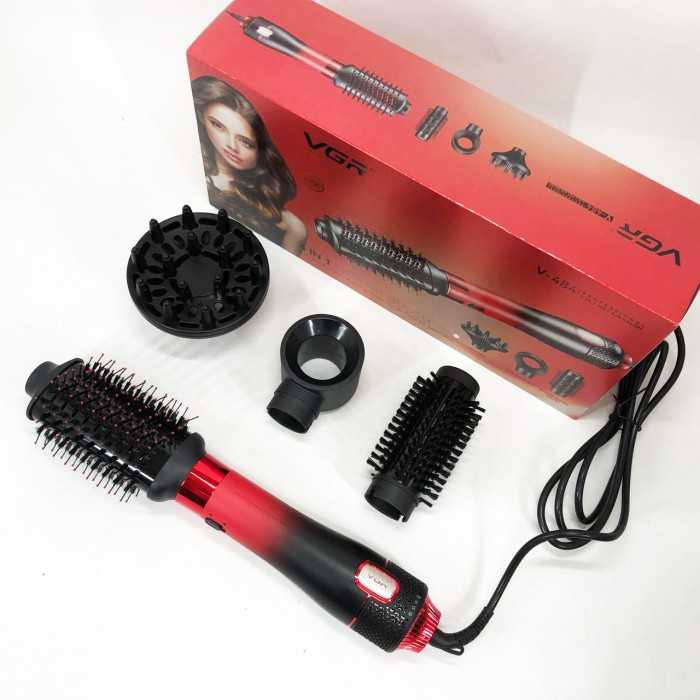 Потужний фен для волосся VGR V-484 4 в 1, Фен для ефективного укладання волосся, Фен-щітки стайлери IF-81