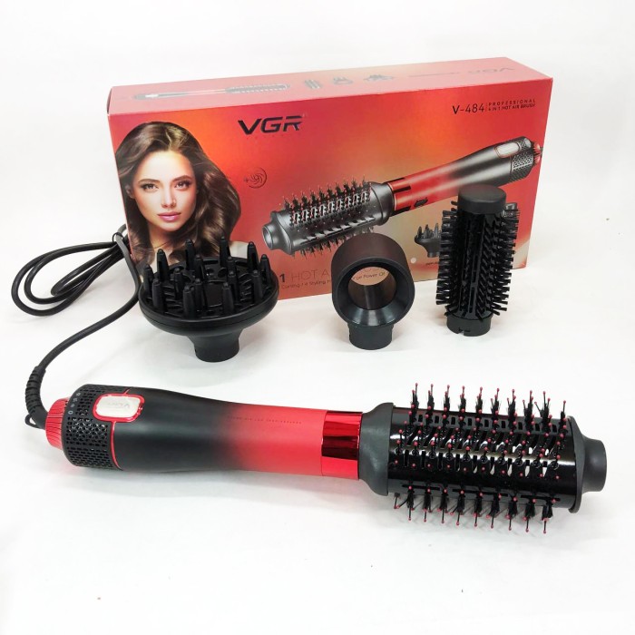 Фен-стайлер з функцією зручності використання VGR V-484 4 в 1, Фен гребінець для об'єму DC-76