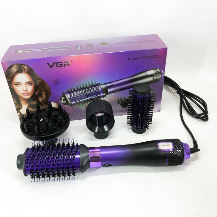 Фен-щітка-гребінець VGR, Хороша фен-щітка обертова, Фен з режимом захисту волосся EQ-25