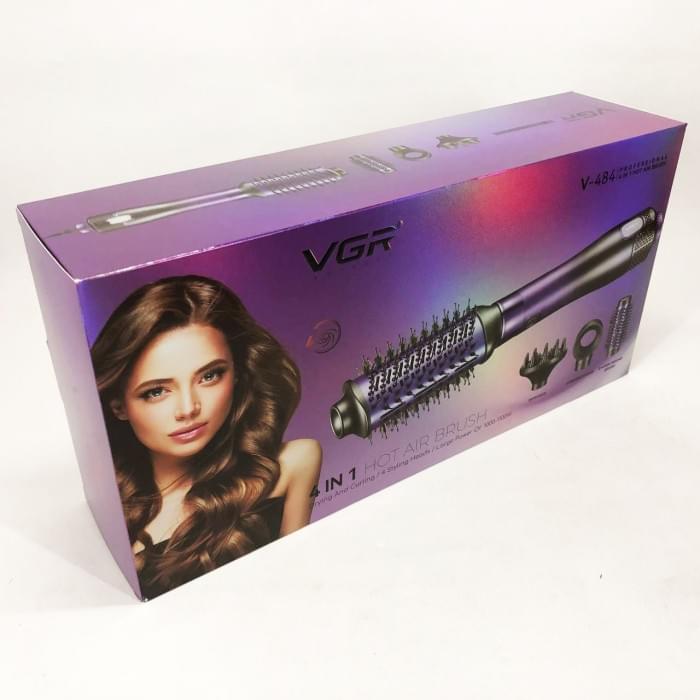 Фен-щітка стайлер VGR V-484 4 в 1. VA-542 Колір: фіолетовий