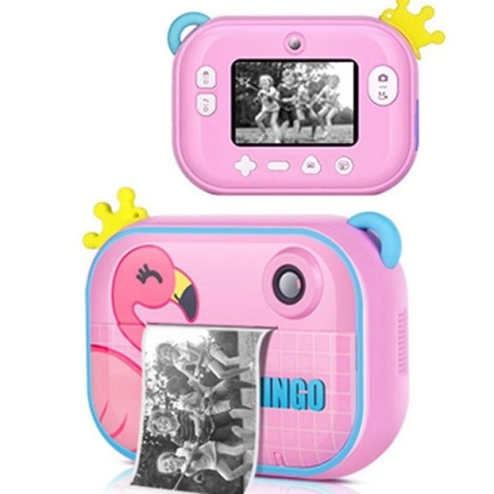 Дитячий фотоапарат миттєвого друку YT008 PINK FLAMINGO з EP-537 підтримкою microSD