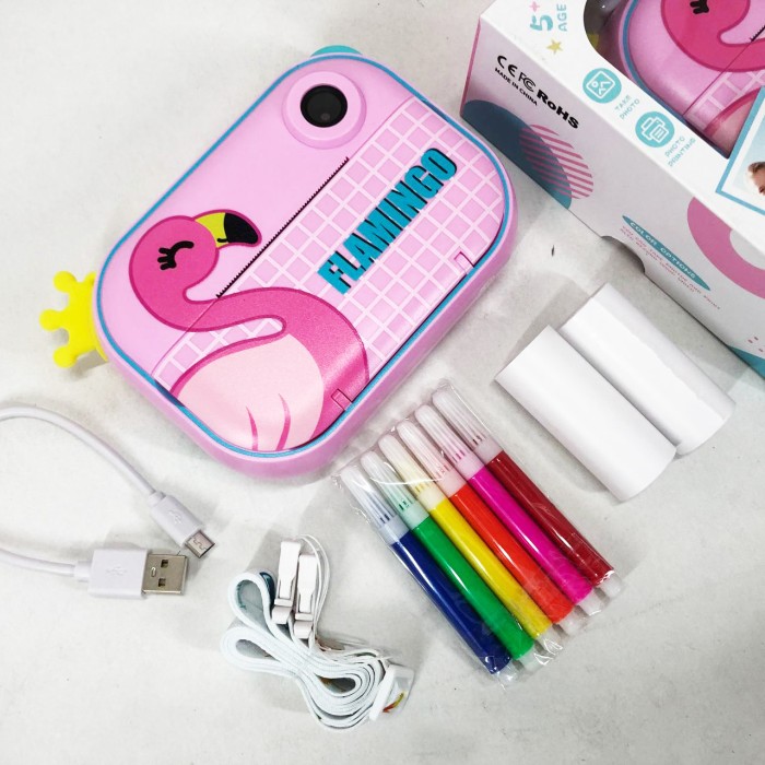 Фотоапарат миттєвого друку з картою пам'яті, Фотопринтер з термодруком дитячий, Дитячий міні фотоапарат ZT-88