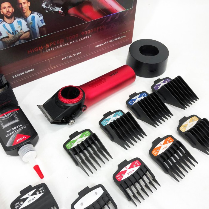 Машина для стрижки в домашніх умовах VGR V-001 RED Машинка для стрижки короткої MQ-80