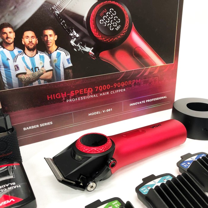 Машина для стрижки в домашніх умовах VGR V-001 RED Машинка для стрижки короткої MQ-80
