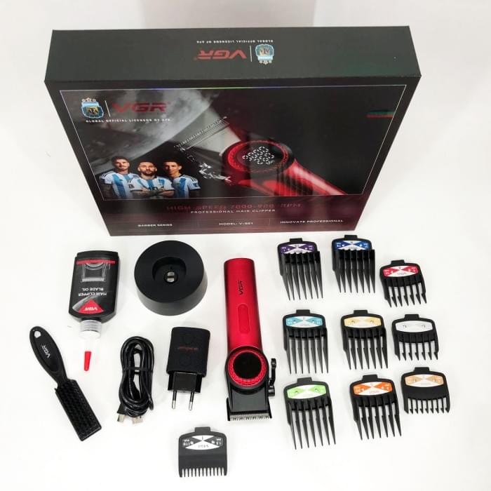 Професійна машинка для стрижки голови VGR V-001 RED, Хороші машинки для стрижки волосся AQ-508 для дому