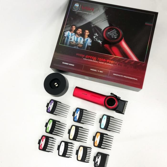 Професійна машинка для стрижки голови VGR V-001 RED, Хороші машинки для стрижки волосся AQ-508 для дому