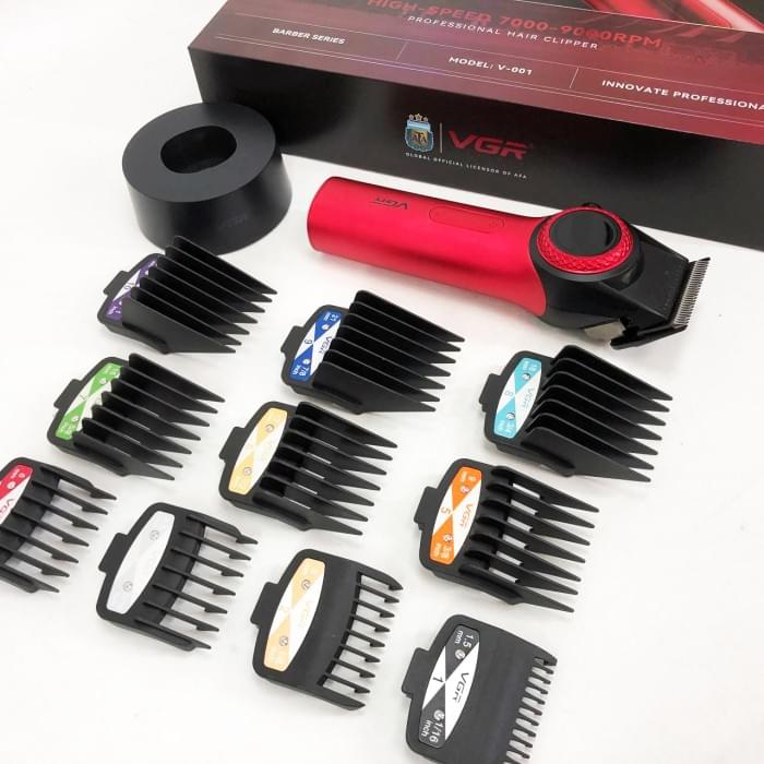 Професійна машинка для стрижки голови VGR V-001 RED, Хороші машинки для стрижки волосся AQ-508 для дому