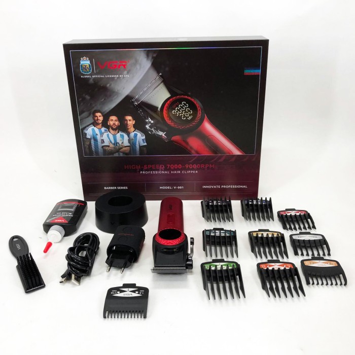 Водонепроникний тример для стрижки VGR V-001 RED, Машинка для окантовки акумуляторна EH-69