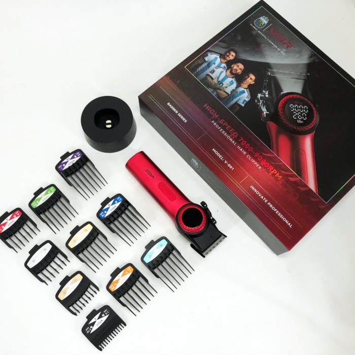 Водонепроникний тример для стрижки VGR V-001 RED, Машинка для окантовки акумуляторна EH-69