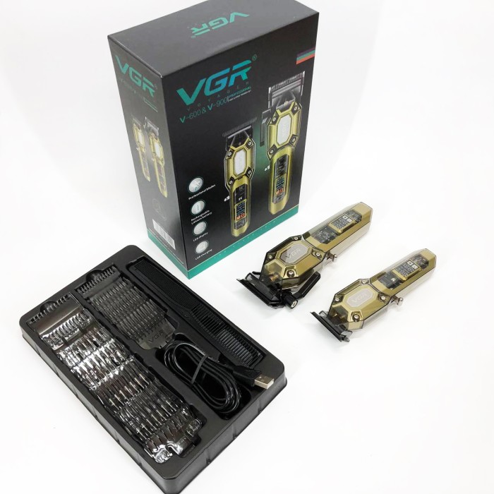 Машинка для стрижки з додатковими насадками VGR, Перукарська машинка акумуляторна професійна BO-22