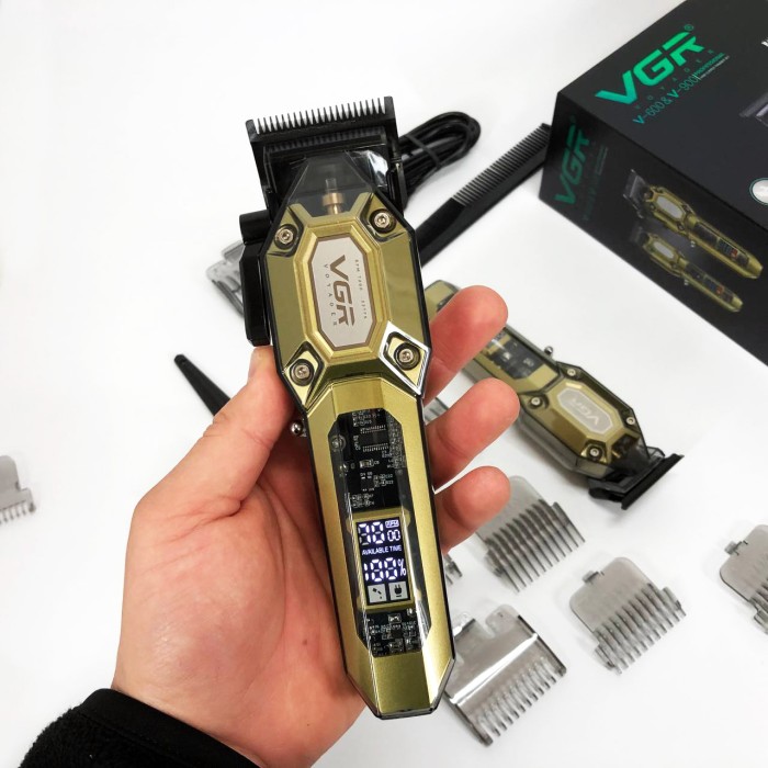 Машинка для стрижки з додатковими насадками VGR, Перукарська машинка акумуляторна професійна BO-22
