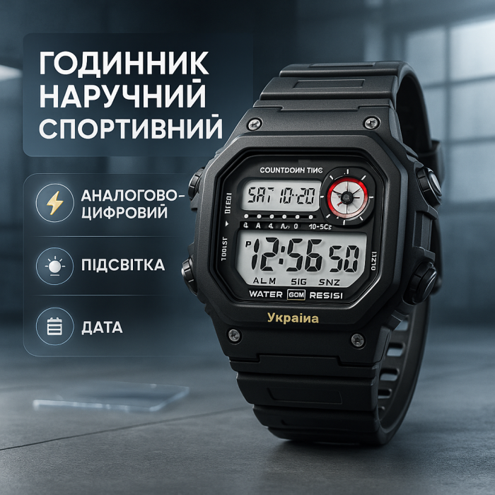 Бюджетний спортивний годинник SKMEI, Годинник наручний спортивний армійський оригінал GD-94