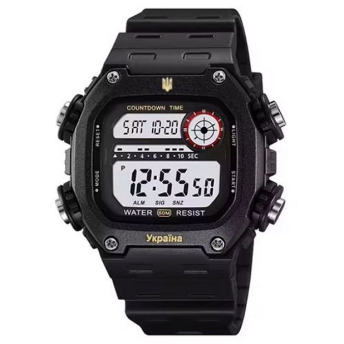 Наручний годинник на подарунок військовому SKMEI 6212/2126BKWT, Чоловічий годинник для риболовлі JE-19
