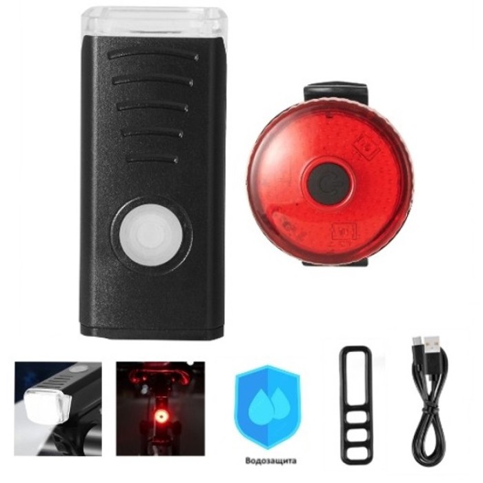 Освітлення для велосипеда BSK-1133-XPG, Ліхтар для велосипеда з водозахистом і акумулятором WB-27