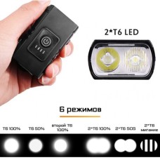 Ліхтар для велосипеда із зарядним пристроєм BK-02Pro-2XPE, Яскравий передній ліхтар для велосипеда GP-44