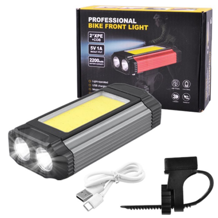 Ліхтар із захистом від вологи для вулиці 501-2XPE+COB, Оптика велосипедна фара передня MZ-73
