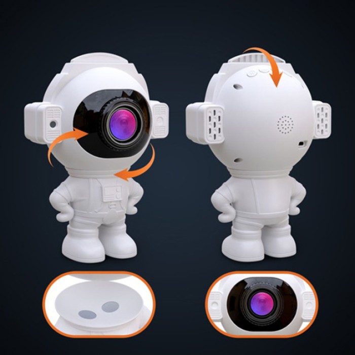 Зірковий 3D проектор Astronaut Bluetooth з пультом, Проектор нічний космонавт зоряне небо в дитячий