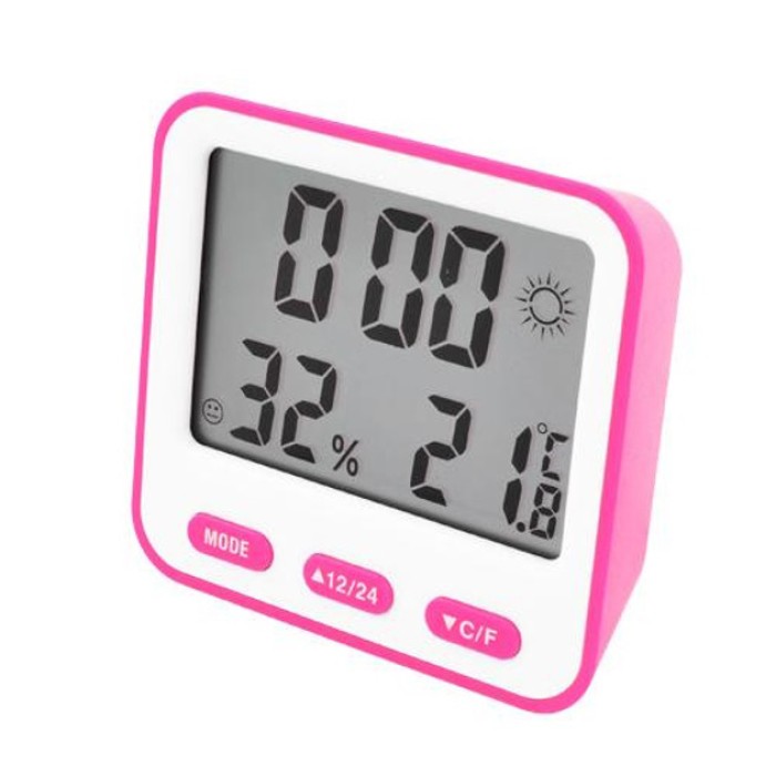 Термометр гігрометр побутовий, Годинник із дисплеєм температури та вологості повітря VR-88