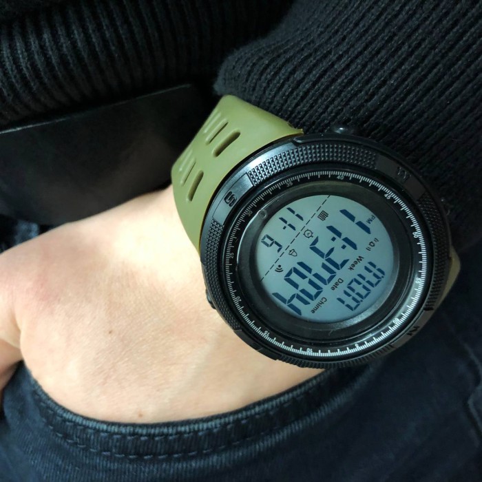 Протиударні військові чоловічі годинники SKMEI 2070AG, Чоловічі спортивні годинники з гарантією LK-11