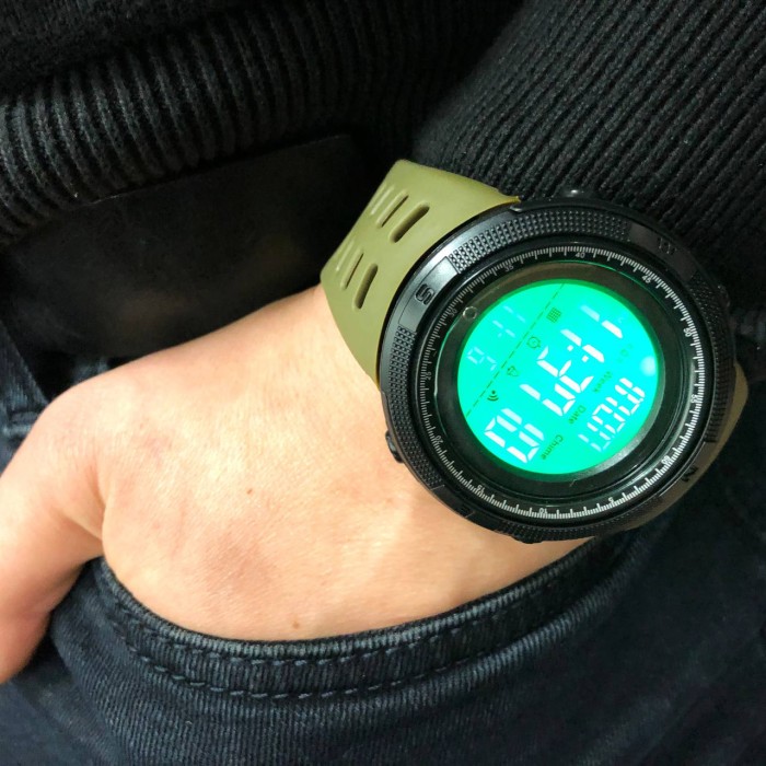 Протиударні військові чоловічі годинники SKMEI 2070AG, Чоловічі спортивні годинники з гарантією LK-11