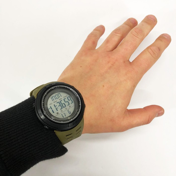 Тактичний годинник для ЗСУ SKMEI 2070AG, Наручний годинник з електронним механізмом CR-18
