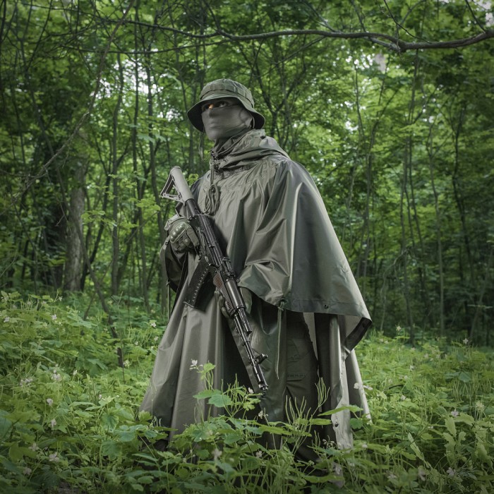 Дощовик військовий літній, Пончо тактичний плащ-намет, Тактичне пончо з водонепроникним покриттям DP-75