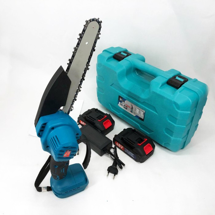 обрізки гілок Domotec, Потужна садова пилка, Міні-пила в кейсі з 2 АКБ, Хороша акумуляторна пила HK-24