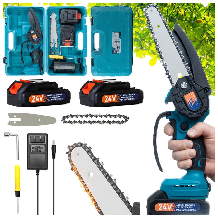 Електро пила на акумуляторі Domotec 8"(20см) 48 В, Акумуляторна ланцюгова пила хорошої якості BT-63