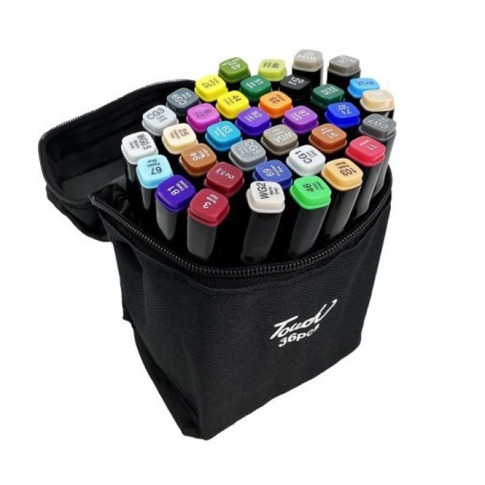 Маркери для дітей 36 шт, Маркери для малювання, Набір маркерів Sketchmarker, Набір маркерів в чохлі CO-84