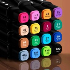 Набір двосторонніх маркерів sketch, Набір маркери фломастери для дітей, Маркери на спиртовій основі TU-84