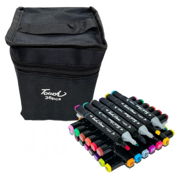 Професійний набір двосторонніх скетч маркерів 36, Маркери спиртові, Якісні двосторонні спиртові маркери HX-76