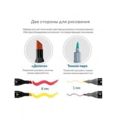 Якісні двосторонні спиртові маркери 120 шт, Набір двосторонніх маркерів AS-239 для дівчаток