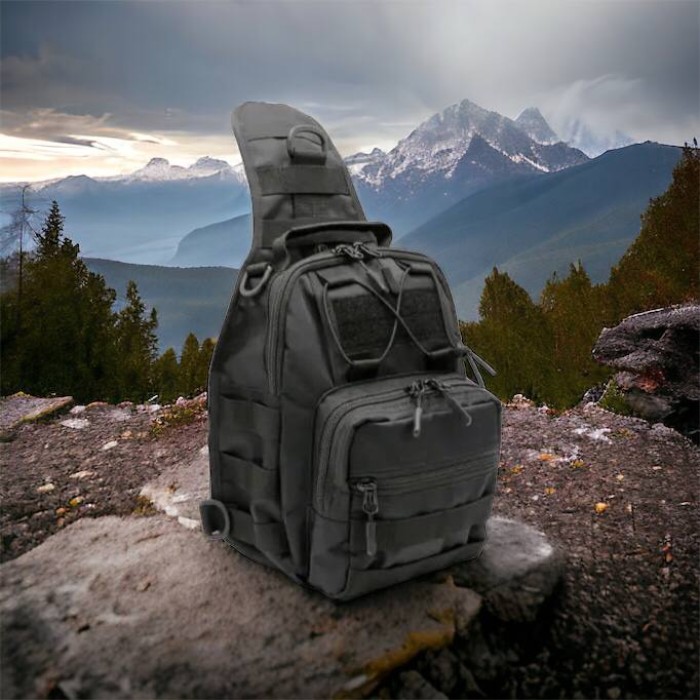 Плечова чоловіча містка сумка, Чоловіча вулична сумка через плече Тактична на груди JZ-74