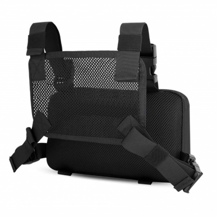 Чоловіча армійська сумка, Тактична сумка на груди, Тактична сумка меседжер чорна AB-94