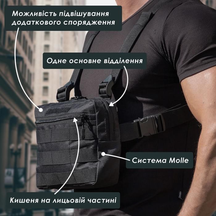 Чоловіча брезентова сумка через плече, Сумка чоловіча тактика, Сумка VL-136 для чоловіків