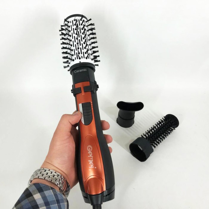 Фен гребінець для укладання локонів, Гребінець-випрямляч для волосся фен-щітка Фен щітка об'єму GO-30