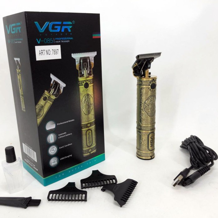 Машинка для стрижки бороді VGR, Професійна бритва-машинка для стрижки волосся, Тример бездротовий GI-25