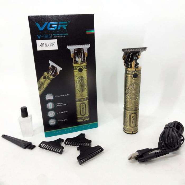 Професійний тример з насадками VGR V-085, Професійний бездротовий триммер, Vgr машинка QK-873 для стрижки