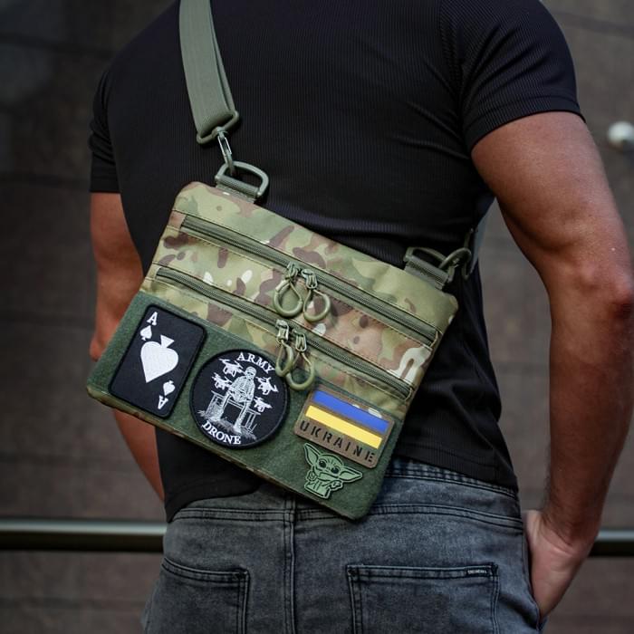 Чоловічі сумки через плече, Нагрудна сумка бананка містка, Сумка кобура наплічна, UE-158 Тактичний месенджер