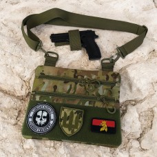 Сумка через плече військова, Чоловіча тактична сумка барсетка, Чоловіча брезентова сумка KF-788 через плече