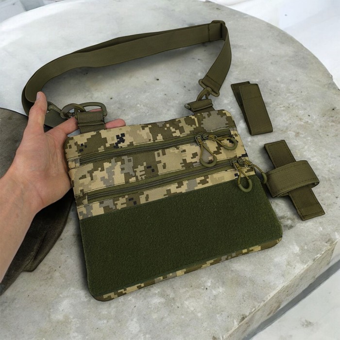 Сумка у військовому стилі на плечі, Сумка для активного способу життя Нагрудна бананка містка GO-49