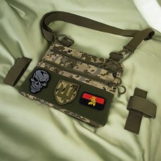 Сумка у військовому стилі на плечі, Сумка для активного способу життя Нагрудна бананка містка GO-49