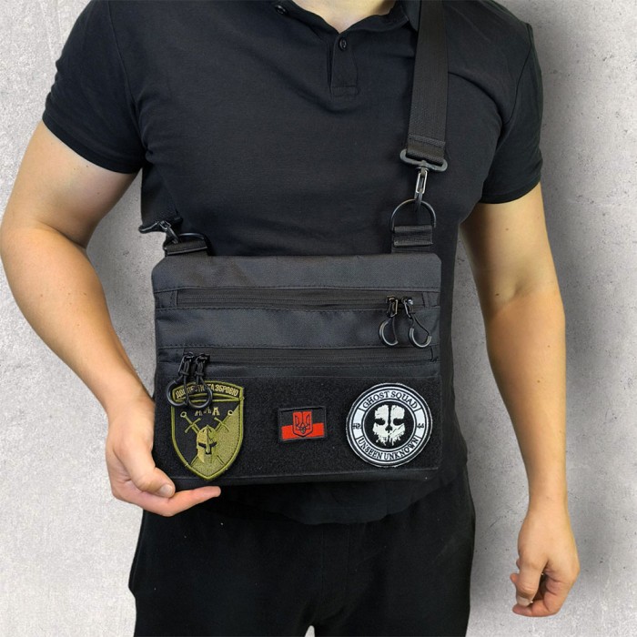 Тактичний месенджер, Чоловіча сумка кроссбоді, Чоловіча тактична сумка барсетка кобура наплічна QG-75