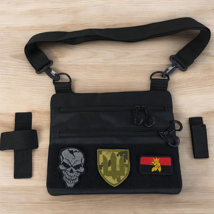 Тактичний месенджер, Чоловіча сумка кроссбоді, Чоловіча тактична сумка барсетка кобура наплічна QG-75