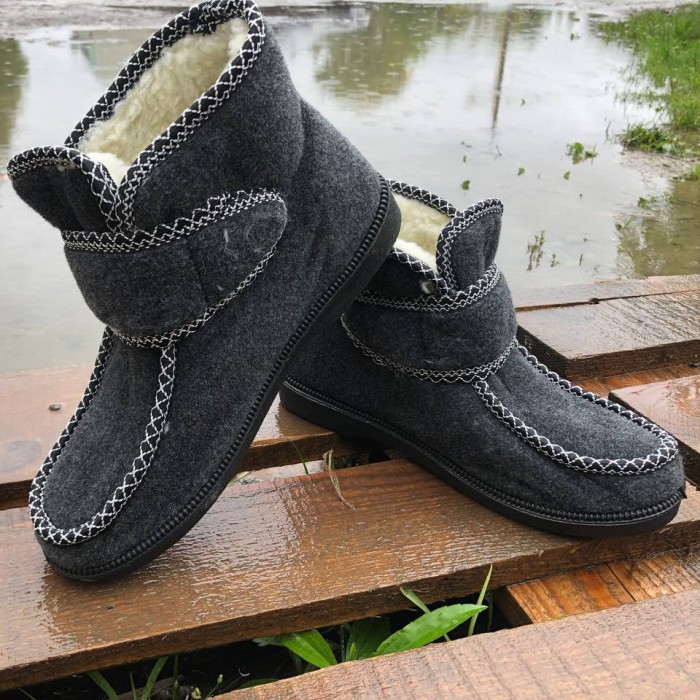 Уггі жіночі 38р, Бурки бабуші жіночі повсть, Жіночі дутики водонепроникні чорні зимові калоші ZF-17