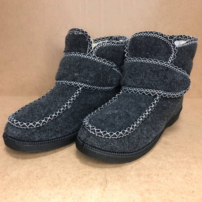 Уггі жіночі 38р, Бурки бабуші жіночі повсть, Жіночі дутики водонепроникні чорні зимові калоші ZF-17
