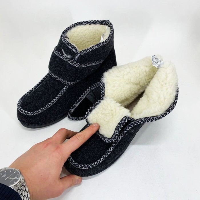 Вовняні валянки жіночі 38р, Зимові бурки жіночі, Жіночі зимові стьобані черевики калоші піна NT-28