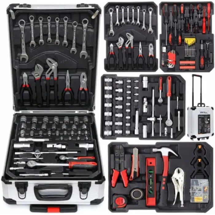 Професійний набір інструментів Tools Set KRAFFTEC у валізі з тріскачкою із SW-243 408 предметів