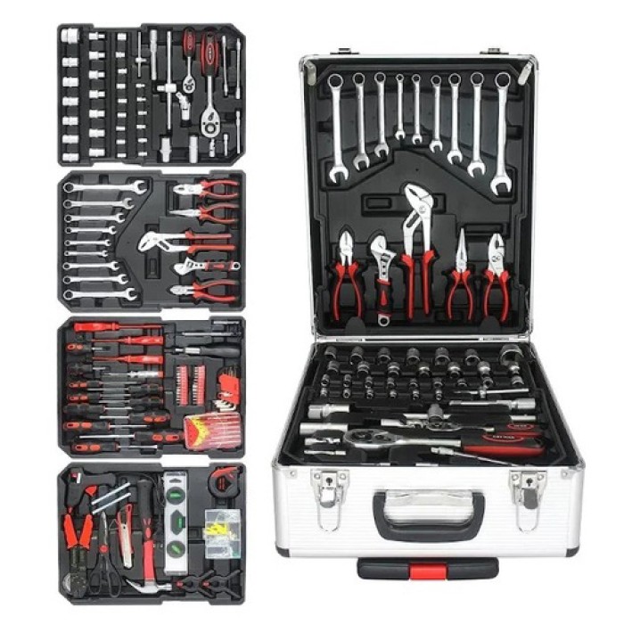 Професійний набір інструментів Tools Set KRAFFTEC у валізі з тріскачкою із SW-243 408 предметів