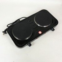 Плита двоконфорочна для дому Suntera DP-1925 черная, Кухонна електрична плита на дві конфорки IA-37